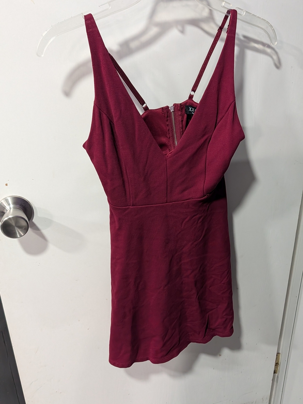 Joe & Elle Burgundy V-Neck Mini Dress